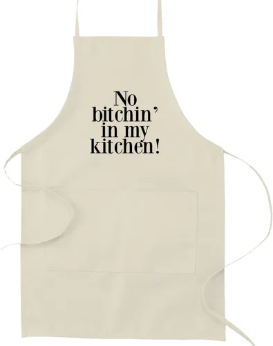Vista 4 de Decal Serpent No Bitchin' in My Kitchen - Delantal divertido para cocinar, para hornear, color verde bosque