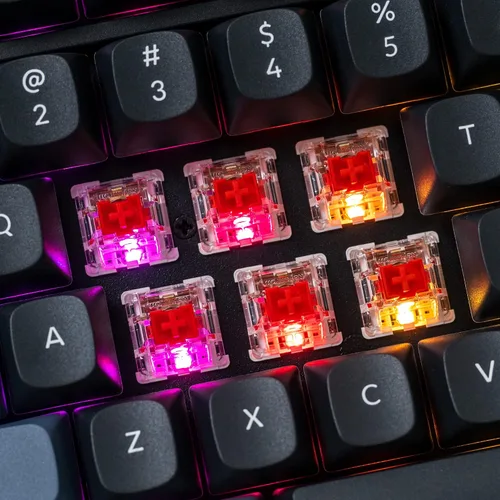 Vista 6 de Keychron V5 Wired Custom Mechanical Keyboard Knob Version, 96% Layout QMKVIA Programmable with Hot-swappable Keychron K Pro Red Switch Compatible