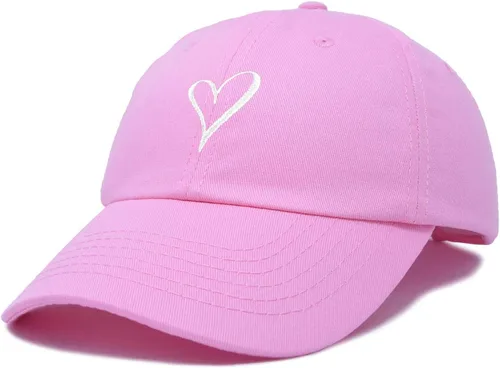 Vista 5 de Gorra de béisbol bordada con corazón dibujado a mano para mujer