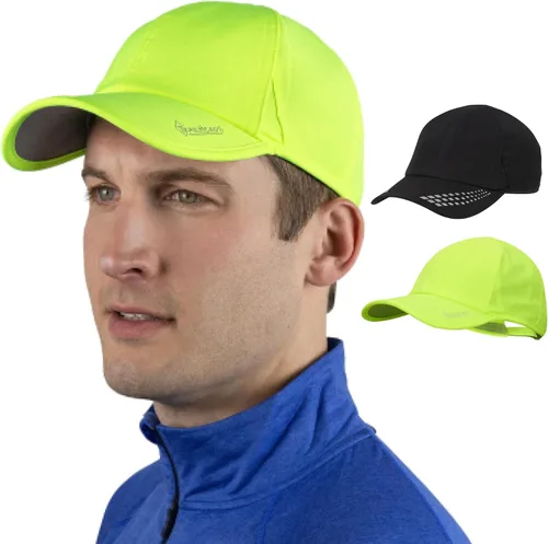 Vista 9 de TrailHeads Sombrero de verano para correr con protección UPF 50 de secado rápido para hombre Negro