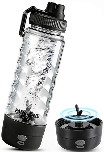 Vista 9 de FANS-ONE Botella Batidora Eléctrica Premium de Proteínas, Botellas Batidoras con Cerradura de 24 oz, Fabricada con Tritán, Libre de BPA, Taza