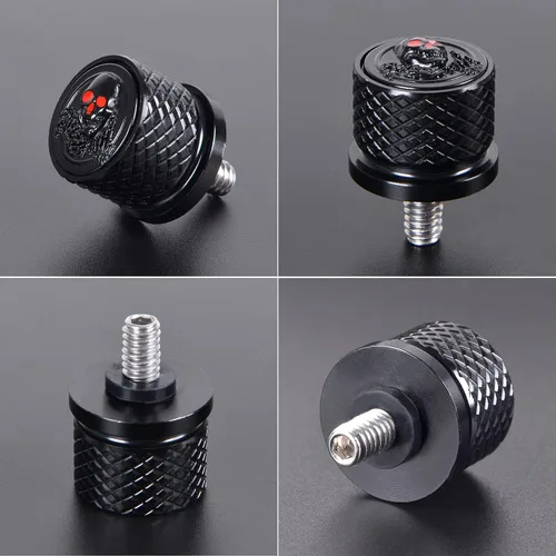 Vista 7 de Tornillo de perno de asiento de guardabarros trasero 1/4"-20 Rosca para Harley Dyna Fatbob Sportster CVO Softail Touring 1996-2024 (negro)