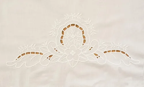 Vista 7 de Minhcraft Delantal de algodón blanco con bordado de flores hermosas volantes de longitud completa babero delantal de las mujeres, Blanco
