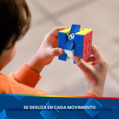 Vista 6 de Goliath NEXcube - Cubo clásico de velocidad sin calcomanías de 3 x 3, súper suave para un juego de acción rápido, rompecabezas para resolver