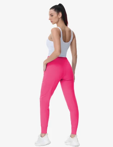 Vista 6 de Dragon Fit Pantalones deportivos para mujer con bolsillos, cintura alta, entrenamiento, yoga, pantalones de chándal cónicos, pantalones de descanso