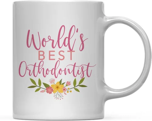 Vista 106 de Andaz Press Taza de café de 11 oz, regalo de broma de la mejor abbuela del mundo, diseño floral, paquete de 1