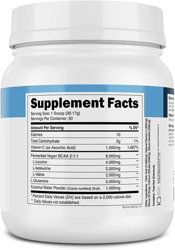 Vista 8 de Transparent Labs BCAA Glutamina - 30 porciones, limonada de fresa