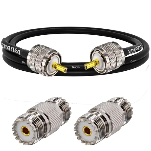 Vista 8 de Cable de puente PL259 de 1 pie - Cable coaxial RG58 de 15 pulgadas corto 50 ohmios coaxial para medidor SWR radio de radioaficionado radio CB