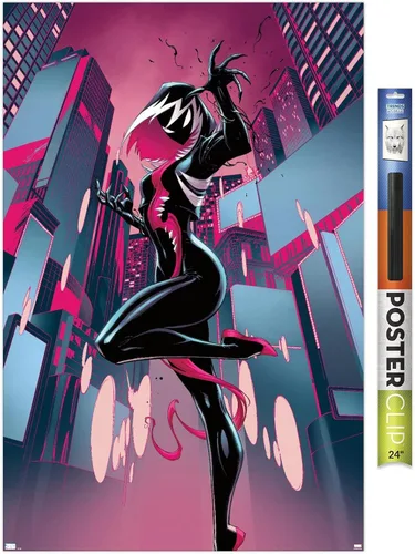 Vista 13 de Trends International Marvel Comics Ghost Spider Venom - Póster de pared de Spider-Gwen #24, 22.4 pulgadas de largo x 14.7 W, versión enmarcada