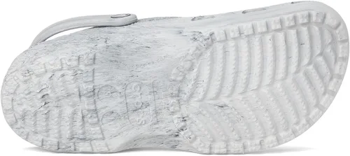Vista 3 de Crocs Zuecos clásicos unisex para adultos con teñido anudado marmoleado, Remolino gris, 15, mujer/13, hombre