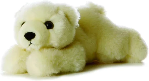 Vista 90 de Aurora® Adorable Mini Flopsie™ Mei Mei™ Animal de peluche, facilidad juguetona, compañeros atemporales, color blanco, 8 pulgadas