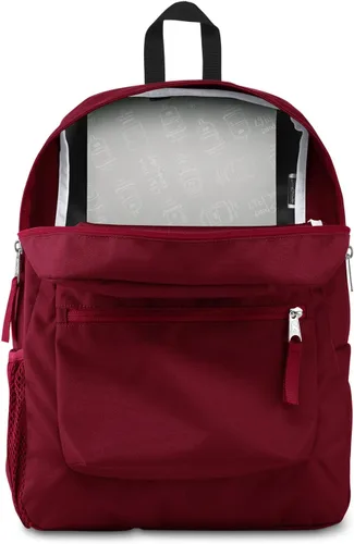 Vista 2 de JanSport Mochila Cross Town, rojo rojizo, talla única, Rojo herrumbre, Moderno