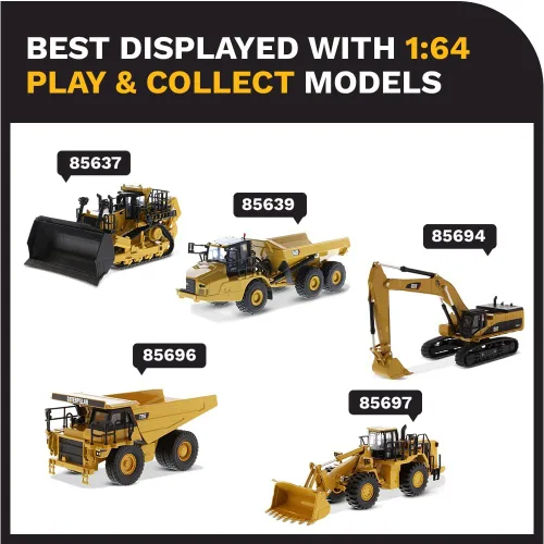 Vista 7 de Diecast Masters 1:64 Cat 745 Camión articulado, 6.75 x 2.75 x 2.5 in, Metal y plástico, amarillo