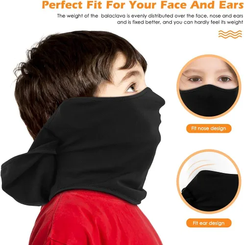 Vista 4 de Kids Balaclava Ski Mask Cold Weather Windproof Tactical Face Mask Winter for Skiing Snowboarding Cycling