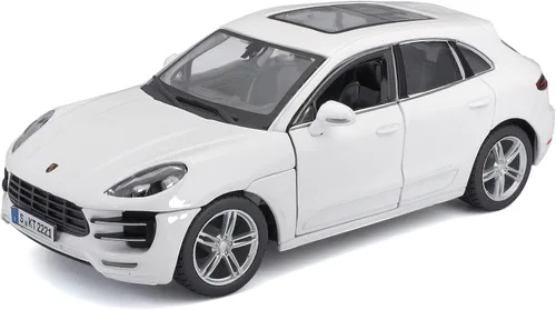 Vista 3 de Bburago 1:24 ScalePorsche Macan Vehículo fundido a presión, negro metálico