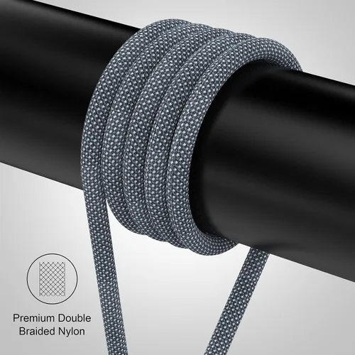 Vista 9 de Cable de carga magnético USB C de 100 W, rotación de 180°, cable de carga magnético 2 en 1 para teléfono [2 unidades, 4/6.6 pies], transferencia
