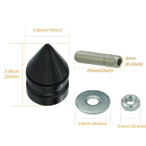 Vista 2 de Kit de tornillos para placa de matrícula, tornillos y tornillos Negro