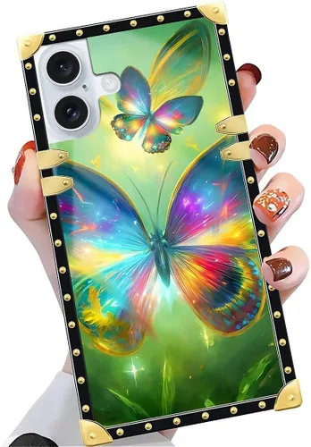 Vista 92 de Funda compatible con iPhone X/Xs, TPU suave de lujo y parte trasera de policarbonato duro para niñas y mujeres, funda protectora a prueba de golpes