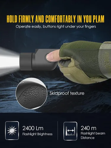 Vista 6 de Luz para armas de 2400 lúmenes para riel Picatinny y Mlok, luz para rifle con modo momentáneo/estroboscópico Rifle Light with Momentary/ Strobe