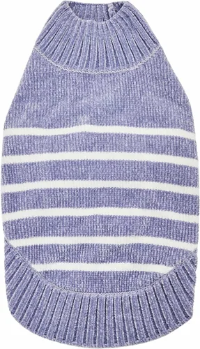 Vista 12 de Blueberry Pet Suéter de Chenilla Suave y Acogedor Elegante a Rayas para Perro en Rojo Borgoña, Longitud de Espalda 10", Paquete de 1 Prenda