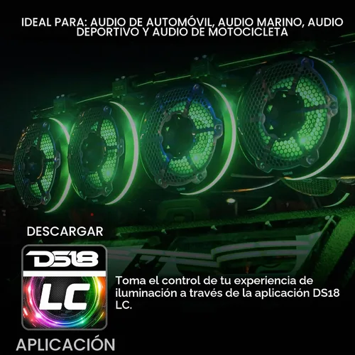 Vista 4 de Controlador Bluetooth DS18 LC-RGB para luces RGB-LED, resistente al agua IP66, compatible con iOS y Android, Bluetooth v5.4 para una velocidad más