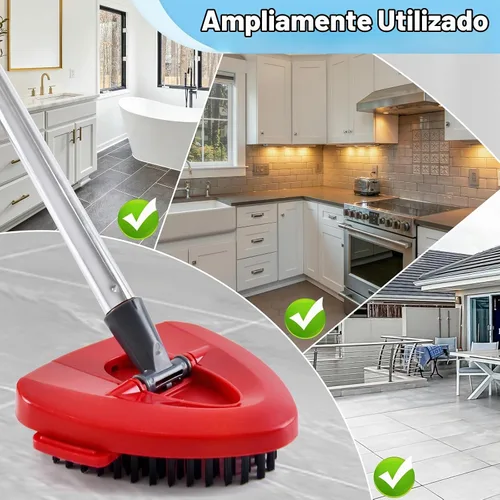 Vista 5 de Mangual de fregona giratoria para O-Cedar, cepillo de limpieza y base de mopa compatibles con el sistema de tanque único EasyWring de Ocedar, mango