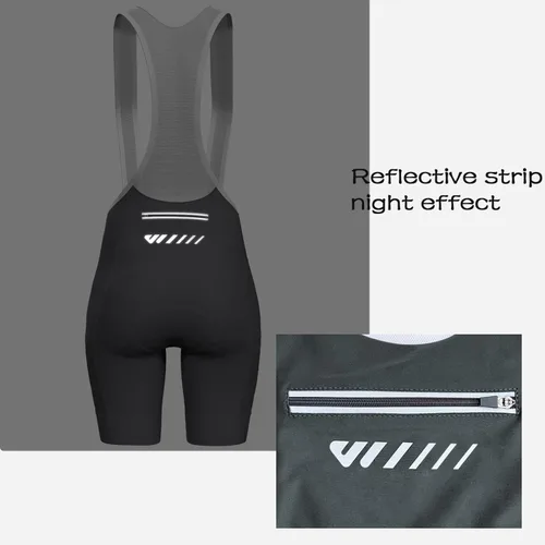 Vista 5 de Lo.gas Pantalones cortos de ciclismo acolchados para mujer, pantalones cortos de bicicleta con acolchado 4D, pantalones de ciclismo con bolsillos