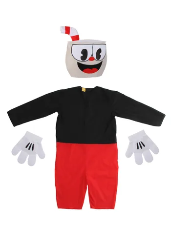 Vista 2 de Disfraz Adulto de Cuphead Multicolor