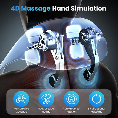 Vista 3 de COMFIER Masajeador de cuello inalámbrico y cojín de asiento de masaje