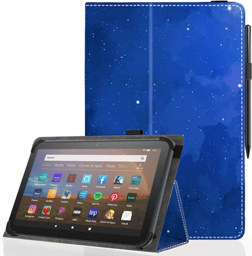 Vista 10 de Funda universal para tablet Android de 7 y 8 pulgadas, funda plegable delgada para todas las tabletas con pantalla táctil de 7 a 8.5 pulgadas