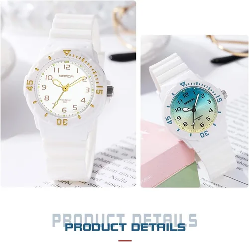 Vista 5 de Reloj deportivo impermeable para mujer, simple, minimalista, analógico, casual, para mujeres, niñas, estudiantes, relojes de moda, gelatina