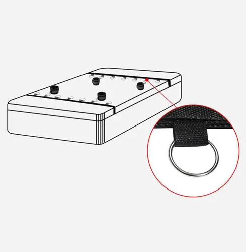 Vista 7 de Kit de sujeción de cama para adultos, para hombres, correas de cama de tamaño Queen para adultos, juego de colchón, kit de amarre para tobillos