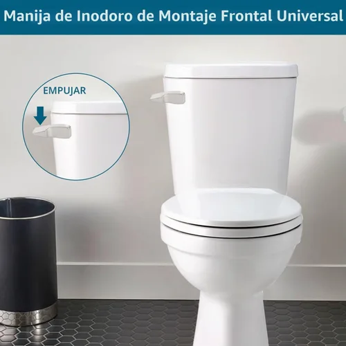 Vista 7 de Kit de reemplazo universal de mango de inodoro de metal para montaje Níquel cepillado
