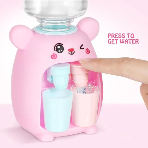 Vista 6 de Dispensador de agua para niños, mini máquina de agua de juguete para niños, dispensador de agua encantador para beber, máquina de agua de juguete