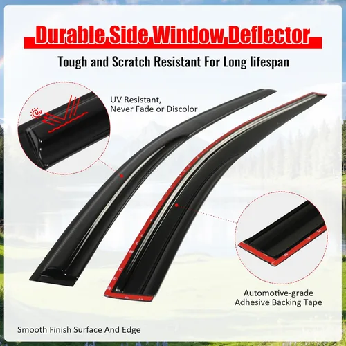 Vista 3 de IKON MOTORSPORTS - Viseras de ventana compatibles con Toyota Camry 2007-2011, deflectores de viento Aero JDM ahumados, 2008 2009 2010