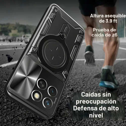 Vista 2 de Chengmi ZMONE - Funda para Redmi K50 Gaming/Xiaomi Poco F4 GT 5G con protector de pantalla de vidrio (paquete de 2) resistente de doble capa