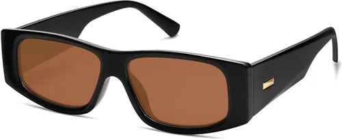 Vista 14 de SOJOS Gafas de sol polarizadas rectangulares Y2K de moda para mujeres y hombres, gafas de sol rave de diseñador de moda SJ2228
