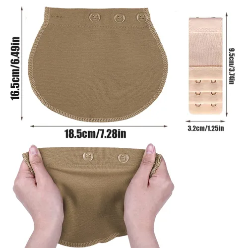 Vista 2 de Extensor de pantalones de maternidad con extensor de brasier extensor de cinturón de embarazo extensor de cintura elástica ajustable para mujeres