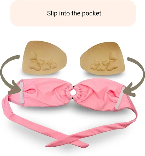 Vista 8 de Insertos de relleno push-up de estilo sin tirantes para mujer, para trajes de baño, sujetadores deportivos y ropa