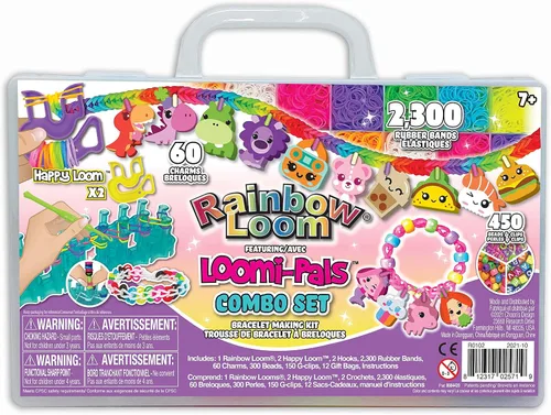 Vista 2 de Rainbow Loom Combo con dijes Loomi-Pals y el original R0001