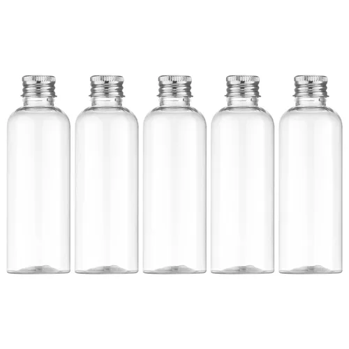Vista 8 de Tekson Botellas de tamaño de viaje de 3.4 onzas, botella de enjuague bucal de viaje, recipientes rellenables para cosméticos con tapa de rosca