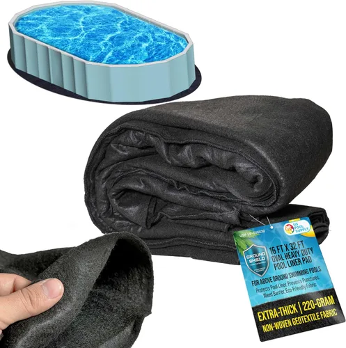 Vista 9 de U.S. Pool Supply Ground Shield - Almohadilla para revestimiento de piscina redonda de 12 pies de servicio pesado para piscinas sobre el suelo