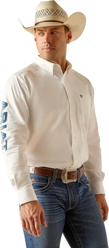 Vista 108 de Ariat Camisa de sarga con logotipo del equipo para hombre
