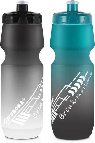 Vista 18 de 750ml Bike Water Bottle with Holder Combo 2 Pack Dishwasher Safe 2 Black/white+ 2 Cage