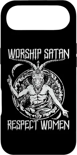 Vista 27 de Worship Satan Respect Women I Satanic Goat Head Case for iPhone 16