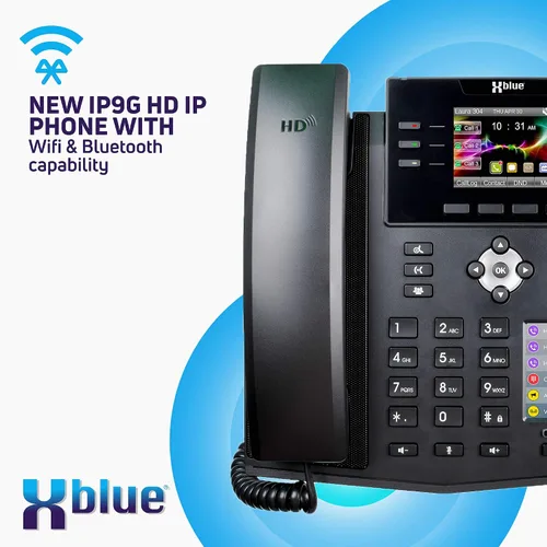 Vista 4 de XBLUE Cloud Phone System Bundle with (3) IP Phones & (6) Months of XBLUE Cloud VoIP Telephone Service w/Auto Attendant, Voicemail to Email, Cell