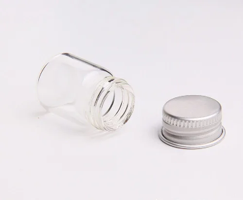 Vista 3 de 10 unids/0.2 fl oz de muestra vacía botellas de vidrio frascos viales caja contenedor con tapas de rosca, transparente