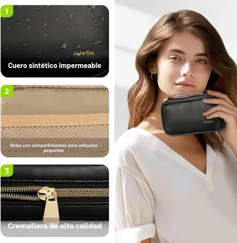 Vista 7 de AUVON Organizador semanal de pastillas 2 veces al día con bolsa de piel sintética, pastillero de viaje AM PM 7 días con diseño de apertura grande