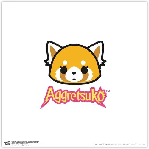 Vista 9 de Trends International Gallery Pops Sanrio Aggretsuko - Póster de pared con insignia de Aggretsuko, 12.00 x 12.00 pulgadas, versión de marco negro
