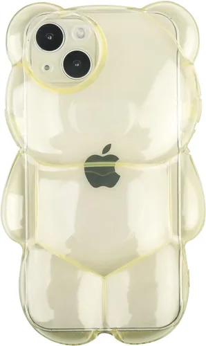 Vista 8 de Bear - Funda para teléfono compatible con el teléfono 11, bonita funda holográfica negra 3D con diseño de oso holográfico, a prueba de golpes, Kpop